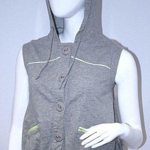 MORGAN DE TOI Sleeveless Top JACKET Hoodie Grey